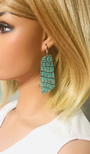 Load image into Gallery viewer, Turquoise Genuine Leather Earrings - E19-1760