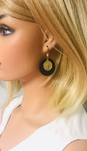 Load image into Gallery viewer, Black Amazon Cobra Leather Earrings - E19-1762