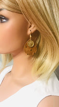 Load image into Gallery viewer, Rustic Pecan Leather Earrings - E19-1770