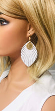 Load image into Gallery viewer, White Genuine Leather Earrings - E19-1771