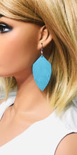 Load image into Gallery viewer, Minty Turquoise Leather Earrings - E19-1781