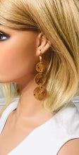 Load image into Gallery viewer, Rustic Pecan Leather Earrings - E19-1786
