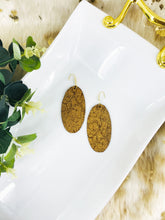 Load image into Gallery viewer, Vintage Crackle Gold Halo Leather Earrings - E19-1797