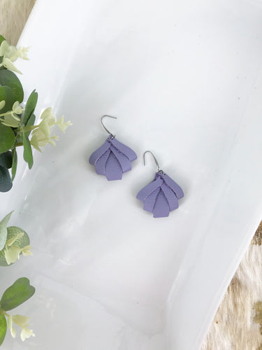 Lilac Genuine Leather Earrings - E19-1817