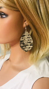 Genuine Snake Skin Leather Earrings - E19-1818