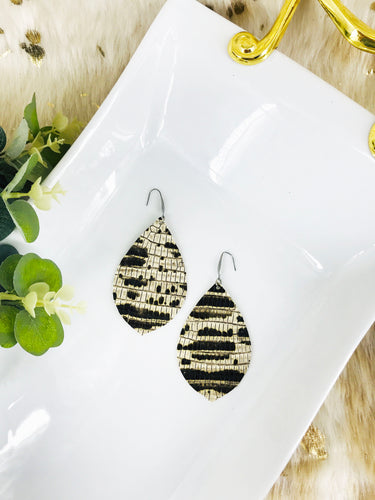 Genuine Snake Skin Leather Earrings - E19-1818
