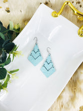 Load image into Gallery viewer, Basket Weave Embossed Leather Earrings - E19-1826