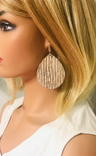 Load image into Gallery viewer, Rose Gold Genuine Leather Earrings - E19-1842