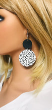 Load image into Gallery viewer, White and Black Loepard Leather Earrings - E19-1843
