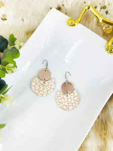 Rose Gold Genuine Leather Earrings - E19-1853