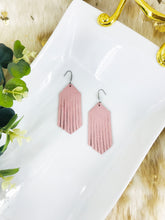 Load image into Gallery viewer, Dazzle Pink Fringe Leather Earrings - E19-1862