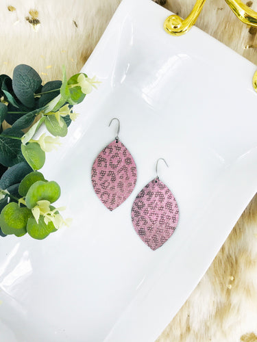 Holographic Leopard Leather Earrings - E19-1863