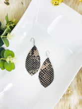 Load image into Gallery viewer, Fringe Snake Skin Leather Earrings - E19-1872