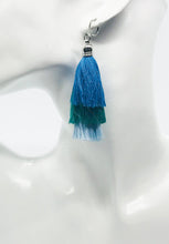 Load image into Gallery viewer, Blue Ombre Tassel Earrings - E19-155