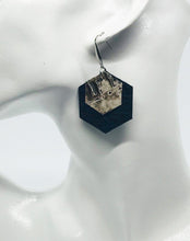 Load image into Gallery viewer, Charcoal Genuine Leather Earrings - E19-184