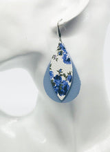 Load image into Gallery viewer, Baby Blue Genuine Leather Layered Earrings - E19-208