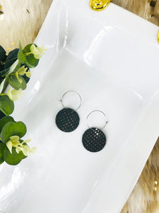 Genuine Snake Leather Hoop Earrings - E19-1901