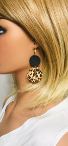 Banana Leopard Leather Earrings - E19-1915