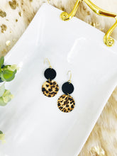 Load image into Gallery viewer, Banana Leopard Leather Earrings - E19-1915