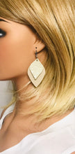 Load image into Gallery viewer, Platinum Leather and Suede Leather Earrings - E19-1934