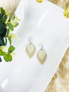 Platinum Leather and Suede Leather Earrings - E19-1934
