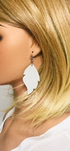 Load image into Gallery viewer, Metallic Silver Leather Earrings - E19-1942