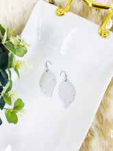 Load image into Gallery viewer, Metallic Silver Leather Earrings - E19-1942