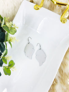 Metallic Silver Leather Earrings - E19-1942
