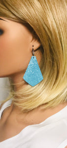 Minty Turquoise Leather Earrings - E19-1944