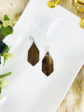 Load image into Gallery viewer, Metallic Bronze Leather Earrings - E19-1948