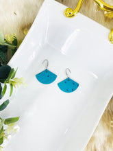 Load image into Gallery viewer, Turquoise Embossed Genuine Leather Earrings - E19-1956