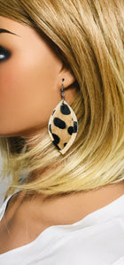 Hair On Cheetah Leather Earrings - E19-1961