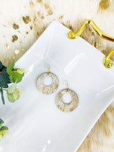 Load image into Gallery viewer, Hair On Metallic Gold Leather Earrings - E19-1972