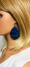 Load image into Gallery viewer, Blue Genuine Leather Earrings - E19-1983