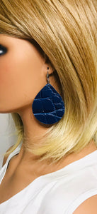 Blue Genuine Leather Earrings - E19-1983