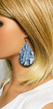 Load image into Gallery viewer, Blue Genuine Leather Earrings - E19-1984