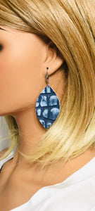 Blue Genuine Leather Earrings - E19-1993