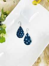 Load image into Gallery viewer, Blue Genuine Leather Earrings - E19-1998