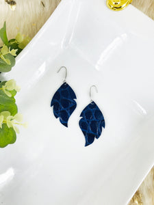 Blue Genuine Leather Earrings - E19-2001