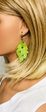 Load image into Gallery viewer, Green Genuine Leather Earrings - E19-2003