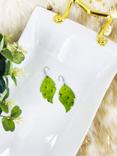 Load image into Gallery viewer, Green Genuine Leather Earrings - E19-2003