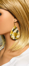 Load image into Gallery viewer, Metallic Gold Hair on Zebra Leather Earrings - E19-2004
