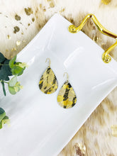 Load image into Gallery viewer, Metallic Gold Hair on Zebra Leather Earrings - E19-2004