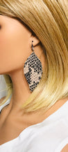 Load image into Gallery viewer, Fringe Snake Skin Goat Leather Earrings - E19-2005