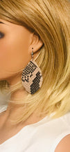 Load image into Gallery viewer, Fringe Snake Skin Leather Earrings - E19-2006