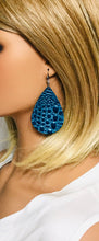 Load image into Gallery viewer, Blue Genuine Leather Earrings - E19-2007