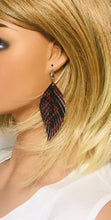 Load image into Gallery viewer, Fringe Snake Skin Leather Earrings - E19-2009