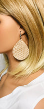 Load image into Gallery viewer, Tan Snake Skin Leather Earrings - E19-2010