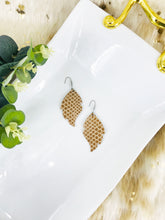 Load image into Gallery viewer, Tan Snake Skin Leather Earrings - E19-2014