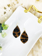 Load image into Gallery viewer, Hair On Chocolate Leather Earrings - E19-2049